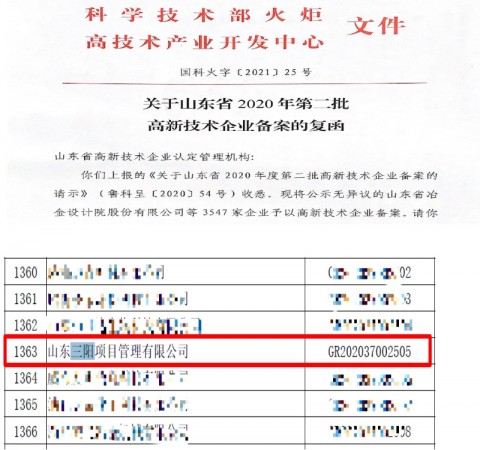 2020年高新技术企业